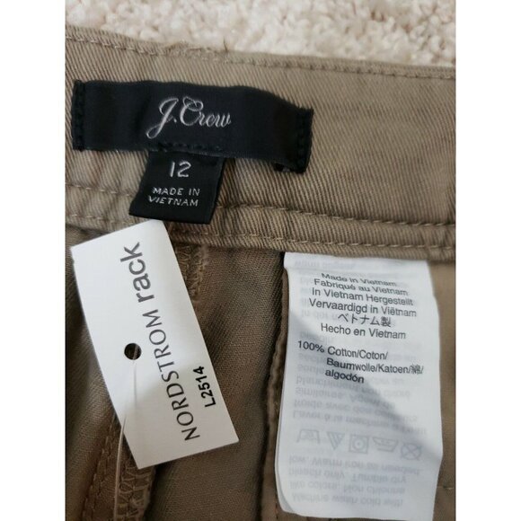 J. Crew~ Woman Size 12~ Gray/Green Ankle Casual Nordstrom Pants 100% Cotton NWOT - Picture 2 of 12
